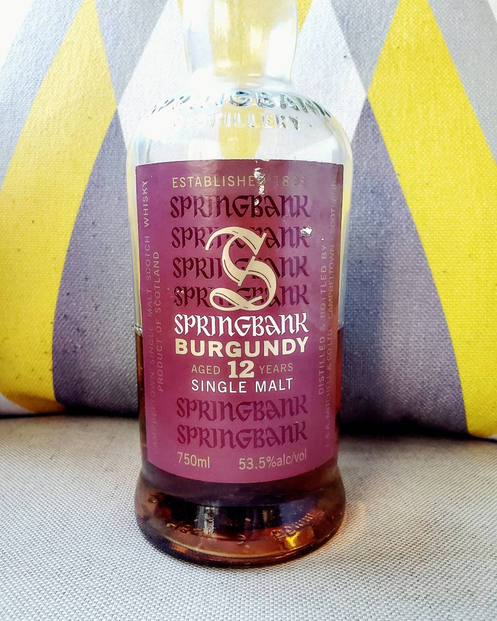 Quarantine Bottle Kill #3: Springbank 12 Year Cask Strength Burgundy